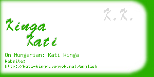 kinga kati business card